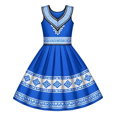 Make the Hmong dress blue, white, and black sticker