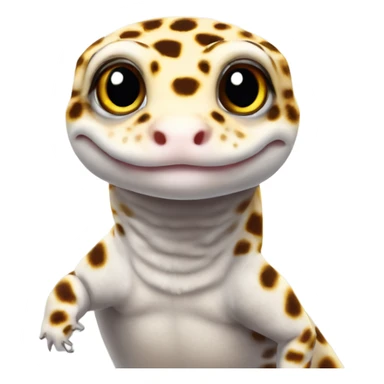 leopard gecko White sticker