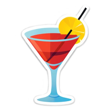 Cocktail animal sticker
