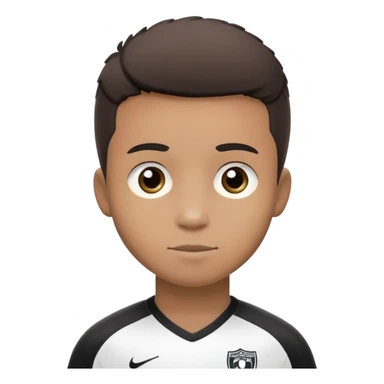 Cute cartoon soccer player wearing Angers SCO black and white jersey sticker