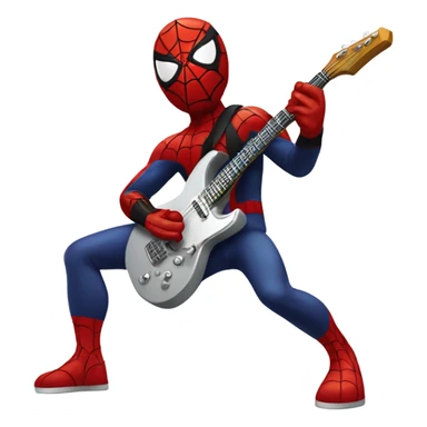 Spider-man playing electro guitar, Iroquois, punk sticker