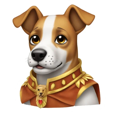 a jack russel wearing a lion costume sticker