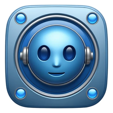 blue spacecraft sticker