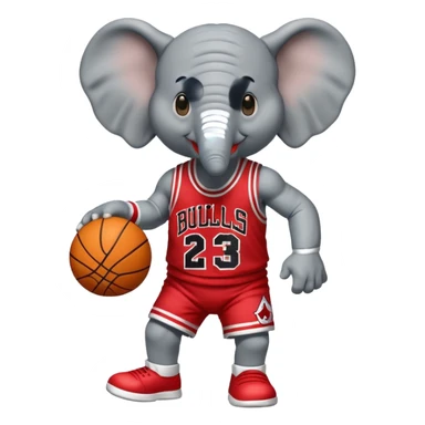 Elephant basketball michael jordan sticker