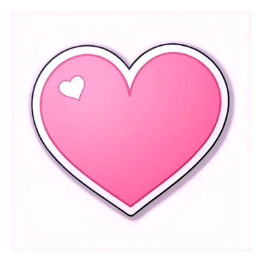 Light pink heart with a halo sticker