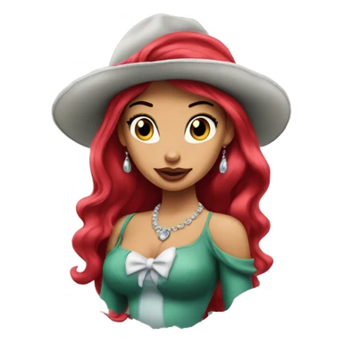 Princess Ariel as a gangster  sticker