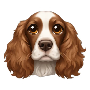 Cachorro Cocker spaniel marrom dormindo olhos fechados sticker
