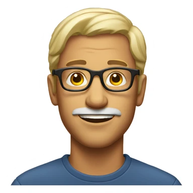 a good looking man with spectacles sticker