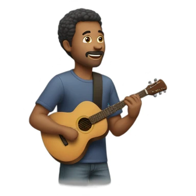 man playing enjoy sticker