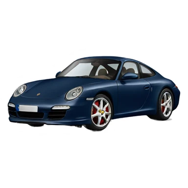Navy blue porsche  sticker