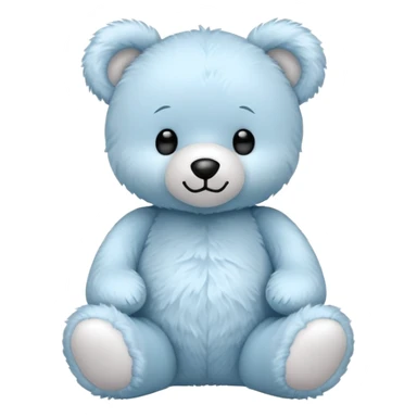 Pastel blue teddy bear toy sticker