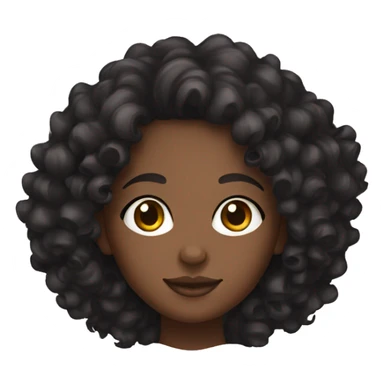 Black girl in her 20s with curly hair sticker