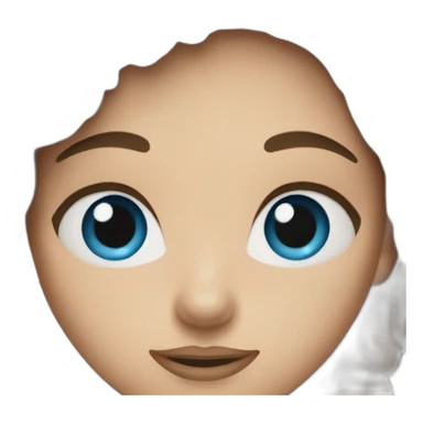 women with brown hair and blue eyes sticker