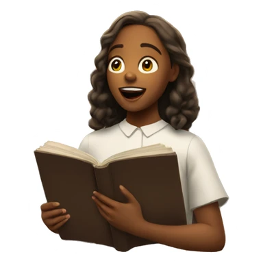 Girl sings in church on the choir sticker