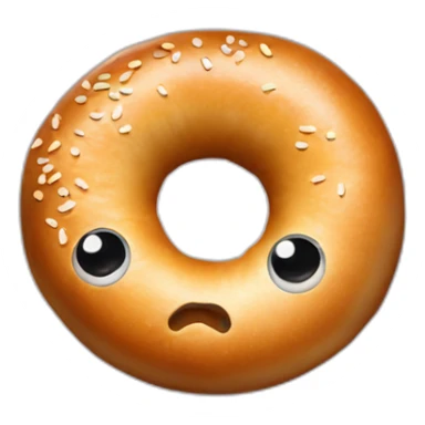 Bagel with eyes sticker
