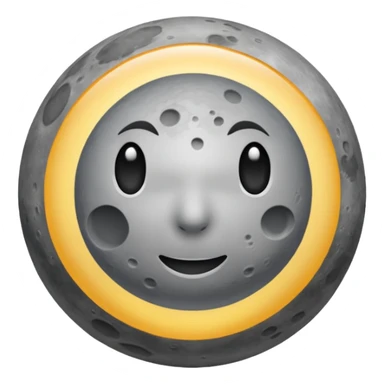moon without eyes and mouth sticker