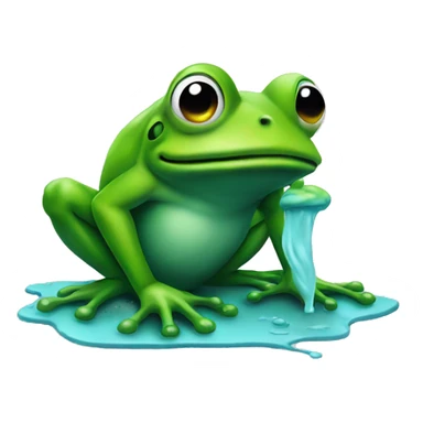 frog spray painting  sticker