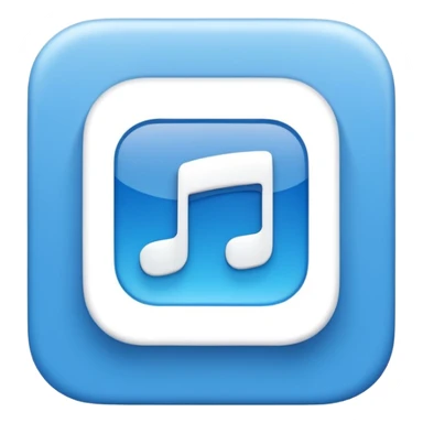 Create a modern, clean vector illustration of the Deezer app icon, designed in a smooth flat + soft 3D illustration style.
The icon should be placed inside a rounded square app icon shape, centered perfectly.


 sticker