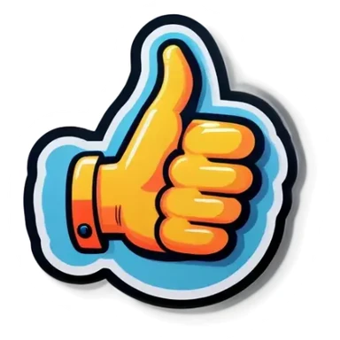 crazy thumbs up sticker