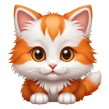 baby kitten with huge eyes and tiny paws sticker