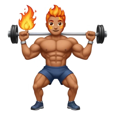 fire emoji add arm pump behind it sticker