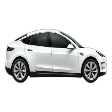 White Tesla modele 3 sticker