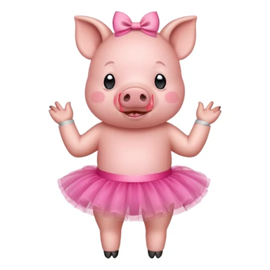 Pig wearing tutu sticker