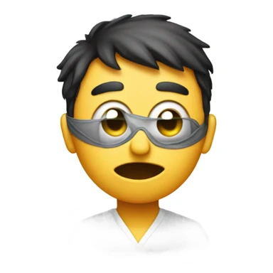 make an emoji that has a big butt, eyepacth, three hairs and is allergic to cheese sticker