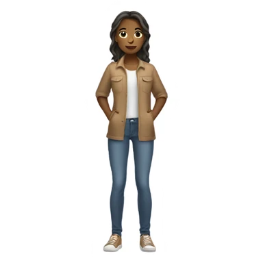 Tan girl posing full body sticker