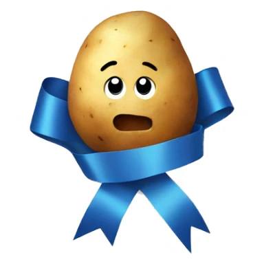 Potato wearing son ribbon  sticker