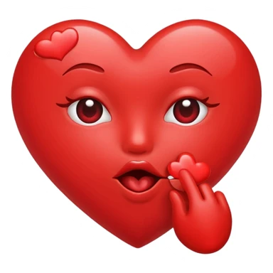 Heart blowing kisses sticker