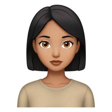 Brown female with black hair  sticker