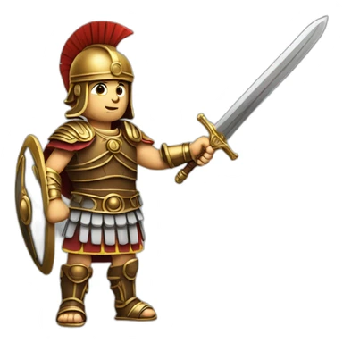 roman warrior with sword sticker