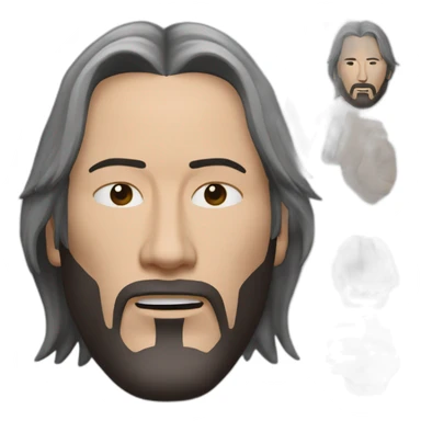 Keanu Reeves with cyber implants sticker