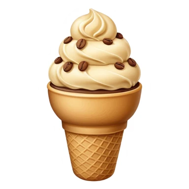 bolitas de helado de cafe con semilla de cafe  sticker