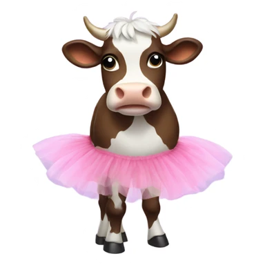 cow with a tutu sticker