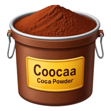 container of cocoa powder sticker