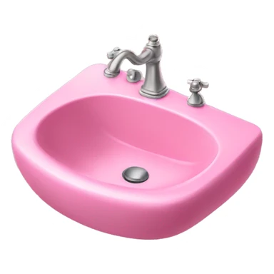 Pink bathroom sink sticker