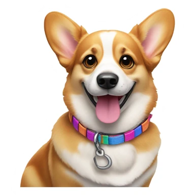 leash corgi sticker