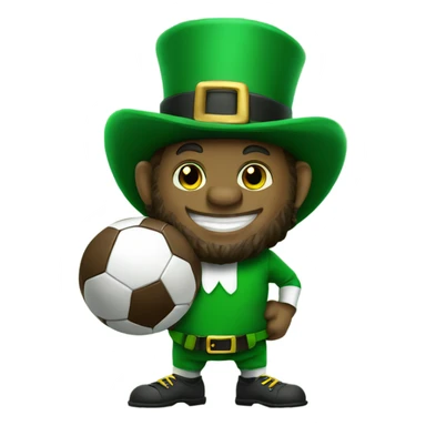 Leprechaun with football sticker