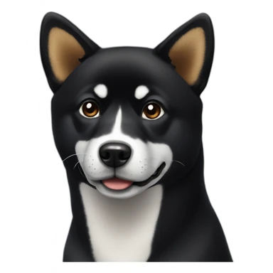 black shiba inu face sticker