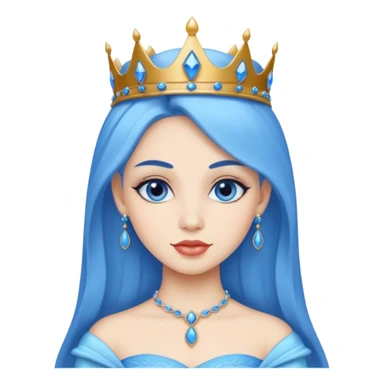 Blue princess sticker