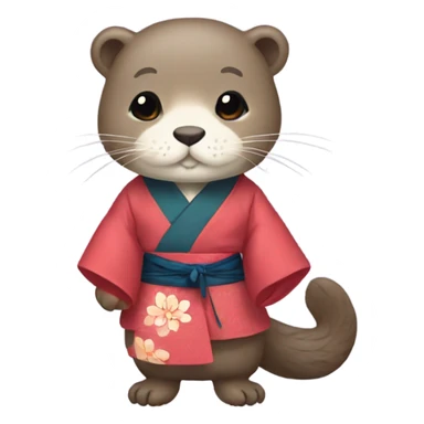 an otter wear hanbok sticker
