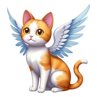 A cat with wings  sticker
