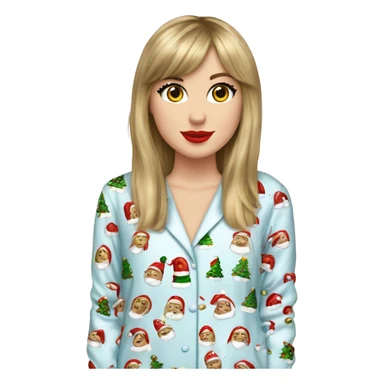 Taylor swift wearing Christmas pyjama sticker
