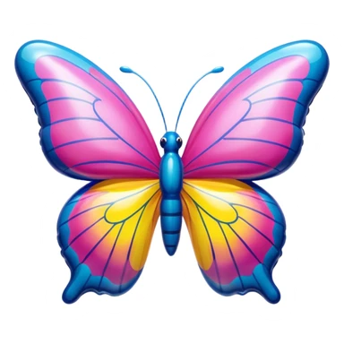  jeff koons style inflatable butterfly art sticker