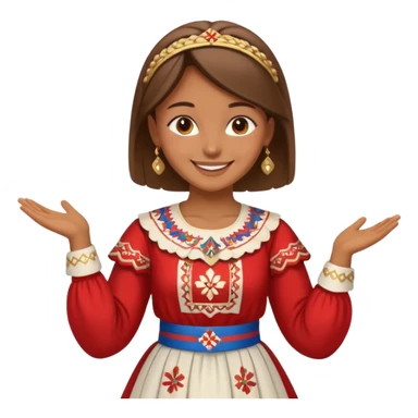 Serbian kolo dancing girl sticker