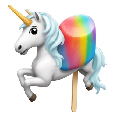 Popsicle riding unicorn sticker