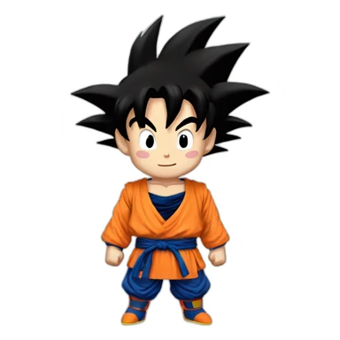 Goku asiendo un hola sticker