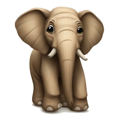 Elephant made of wood sticker